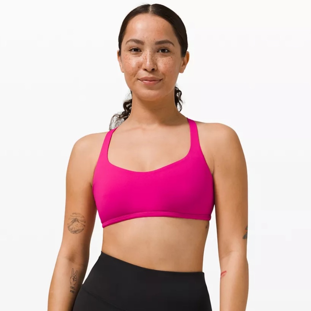 Lululemon Free To Be Wild Bra - size 6 Raspberry pink